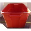 Image 4 : 1 Red Plastic Tub - No Lid