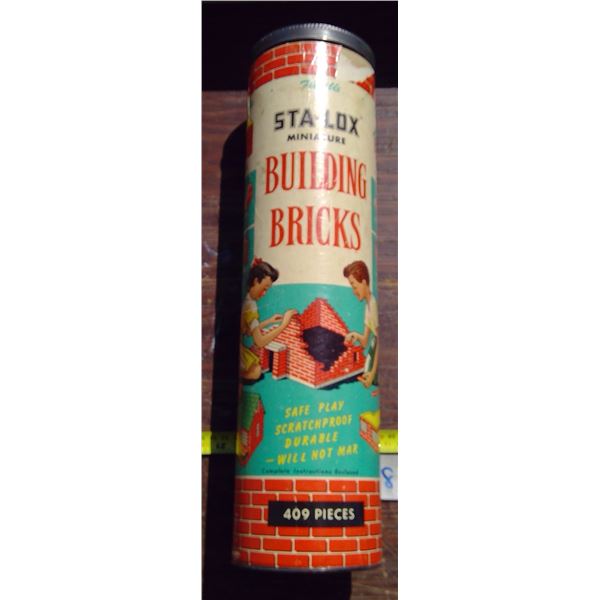 1 Stalox Building Bricks Can with Bricks