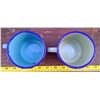 Image 3 : 1 Blue Tin Cup, 1 Green Tin Cup