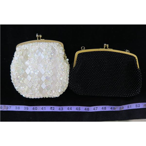 #1314 - Vintage Artel Black Beaded Clutch