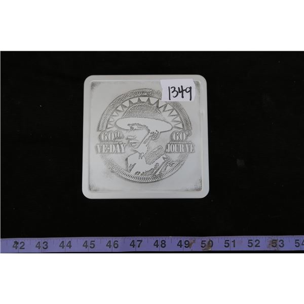 #1349 - 60th Anniversary of VE Day Nickel and Medallion w/ Booklet in Case