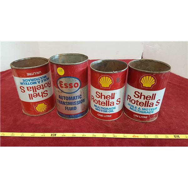 Lot 4 Oil Tins