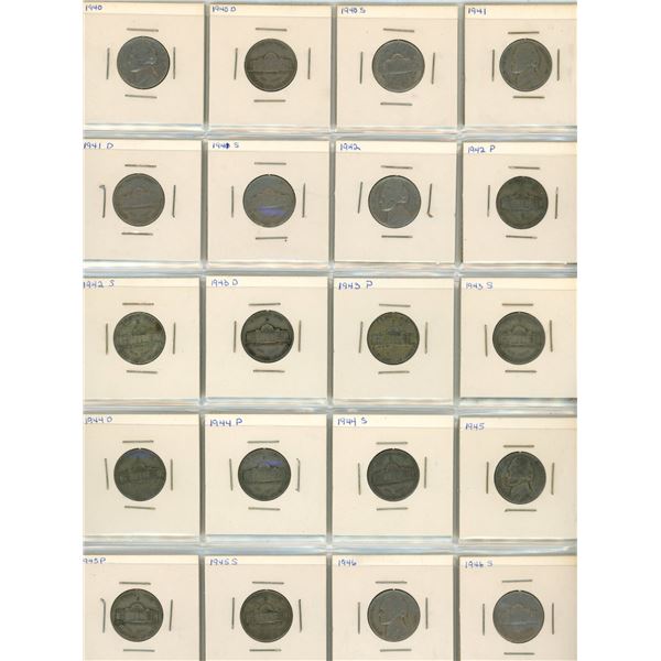 (2) 1940-1946 USA 5 Cent Coins