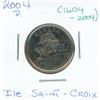 Image 1 : 2004-p Canadian 25 Cent Coin (1609-2004) (ILE Saint-Croix)