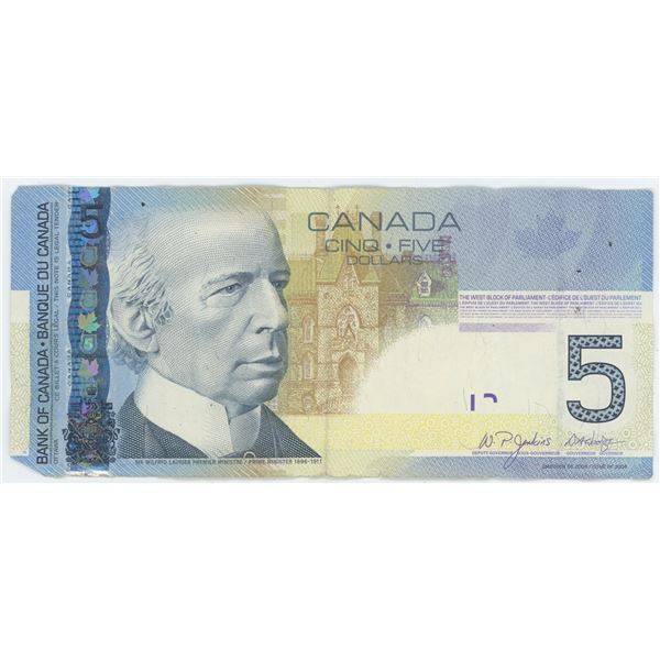 2006 Canadian 5 Dollar Bill