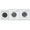 Image 1 : 1999 & 2 X 2017 Canadian 25 Cent Coins