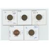 Image 1 : 1929 & 39 & 53 & 57 & 62 Canadian 1 Cent Coins
