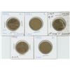 Image 1 : 5 X Various 1987 - 1994 Canadian 1 Dollar Coins