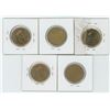 Image 2 : 5 X Various 1987 - 1994 Canadian 1 Dollar Coins