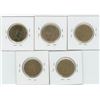 Image 2 : 5 X  2004 - 2008 Canadian 1 Dollar Coins