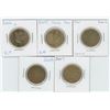 Image 1 : 5 X  2004 - 2008 Canadian 1 Dollar Coins