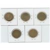 Image 2 : 5 X  2004 - 2008 Canadian 1 Dollar Coins