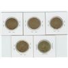 Image 2 : 5 X Various 2006 - 2015 Canadian 1 Dollar Coins