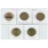 Image 1 : 5 X Various 2006 - 2017 Canadian 1 Dollar Coins