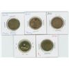 Image 1 : 5 X  2010 - 2014 Canadian 1 Dollar Coins