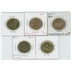 Image 1 : 5 X Various 2010 - 2014 Canadian 1 Dollar Coins