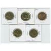 Image 1 : 5 X Various 2010 - 2014 Canadian 1 Dollar Coins