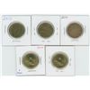Image 1 : 5 X Various 2010 - 2015 Canadian 1 Dollar Coins