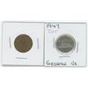 Image 1 : 1943 Canadian 1 Cent Coin & 1947 Canadian 5 Cent Coin