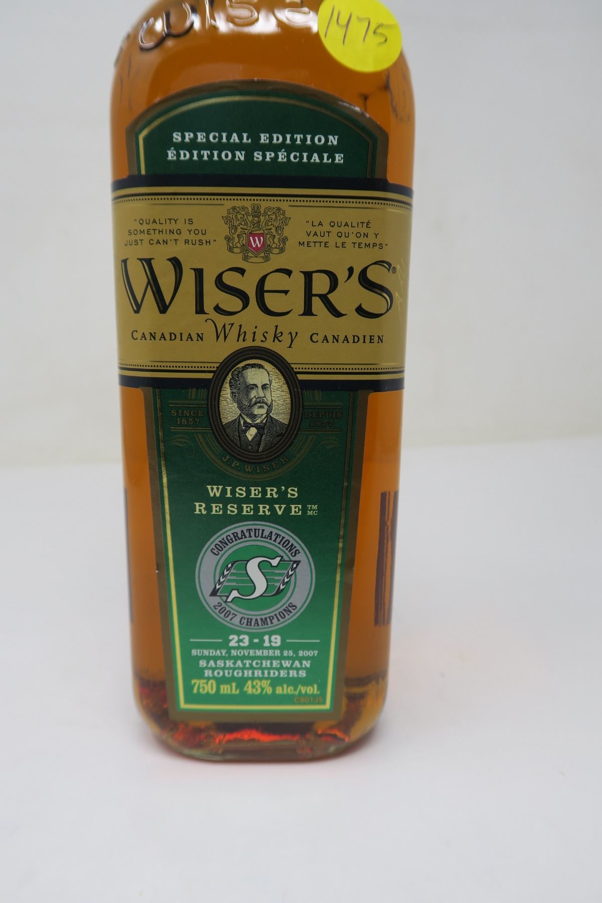 Wiser's Canadian Whisky Special Saskatchewan Roughriders Edition 750ml
