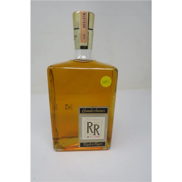 Gooderman's Rich & Rare Canadian Wiskey 40oz/1.14L Sealed Bottle