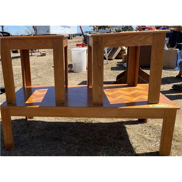 Coffee Table + 2 End Tables