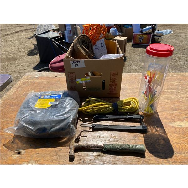 Box Of Straps + Tie Downs + Etc
