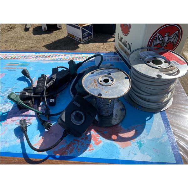 Lot Of Electrical Wire + Timers + Etc