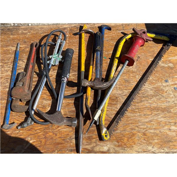 Lot Of Pry Bars + Dent Puller + Etc