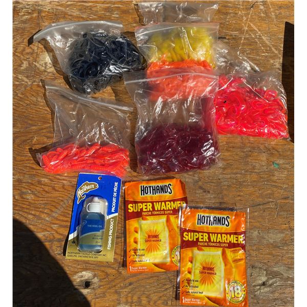 Tub Of Hooks + Fishing Items + Etc