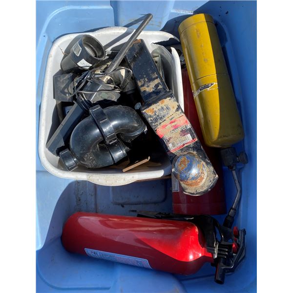Lot Of Plumbing Supplies + Fire extinguisher + 1/78 Truck Receiver