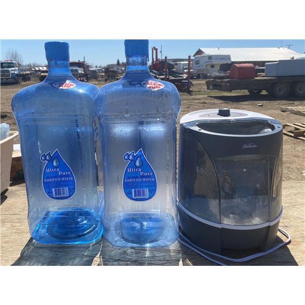 (2) 3 Gallon Water Jugs + Sunbeam Humidifier