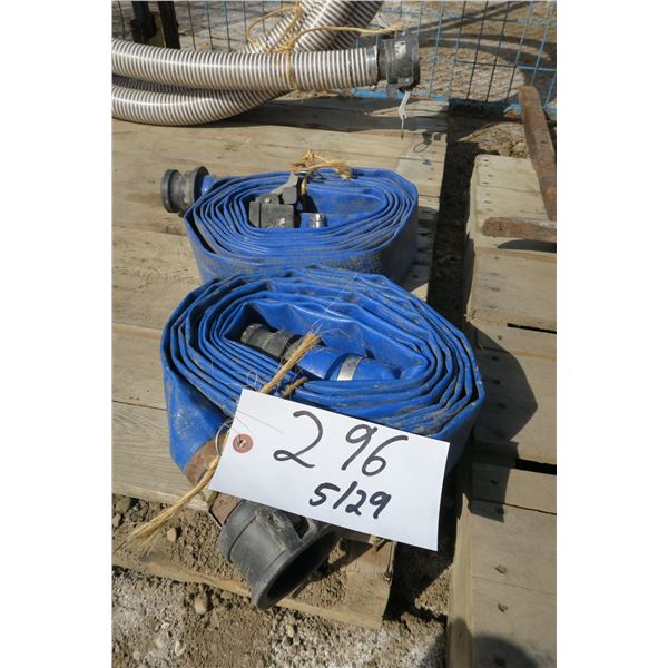 2 Rolls Water Hose and Couplers 23'X2"