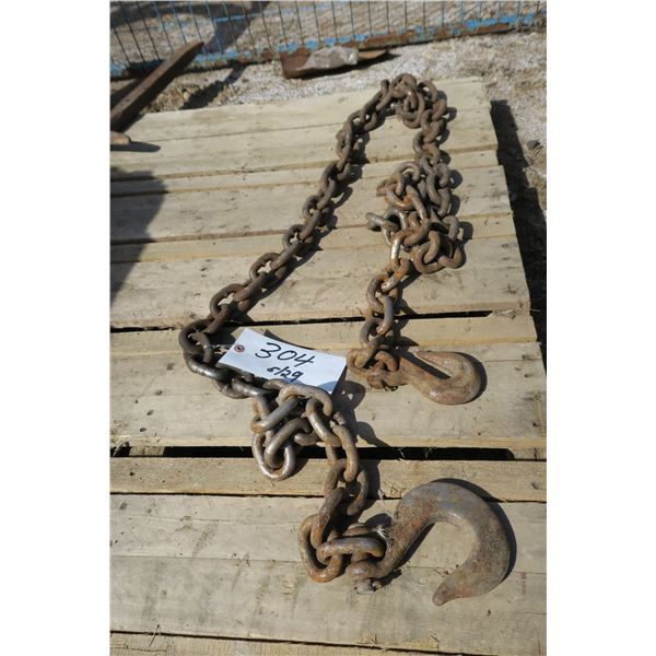 Apprx 10' Heavy Chain and Hooks