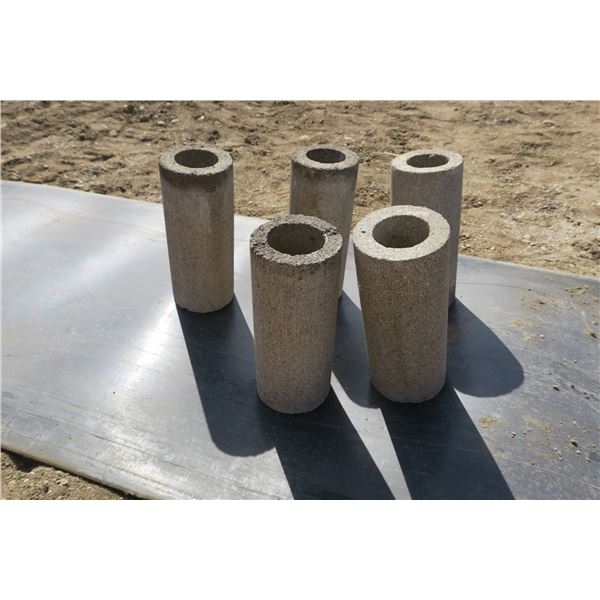 5 Cylidrical Masonry Blocks 12'X5"