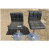 Image 1 : 2 X Metal and Leather Bar Stools