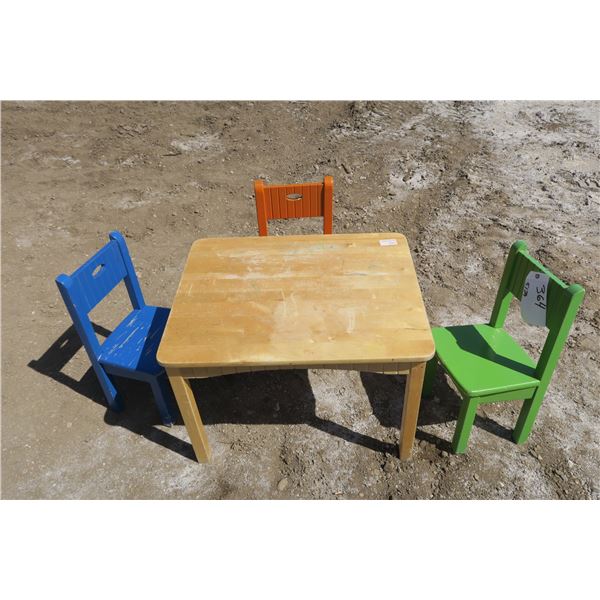 Kids Table with 3 Chairs