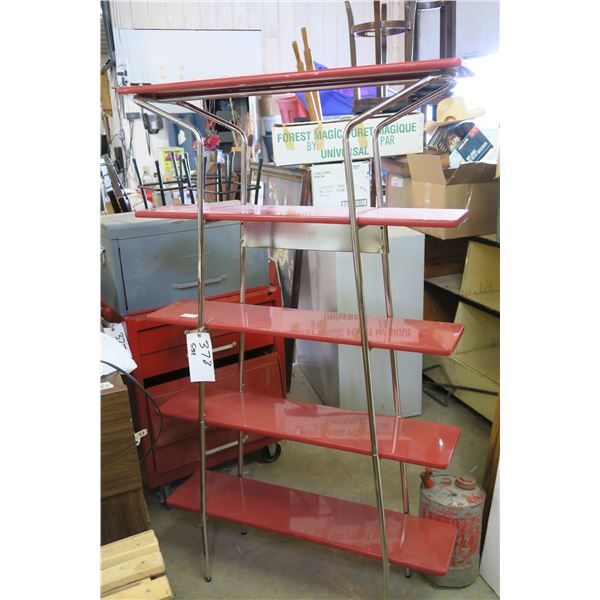 5.5Ft Red Retro Style Shelf