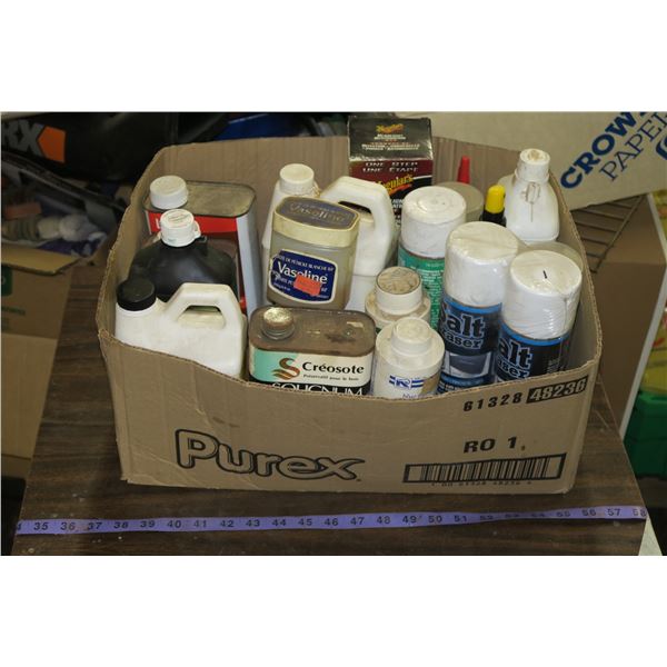 Lot of Misc. Solvents, Cleaners, Polishes Etc.