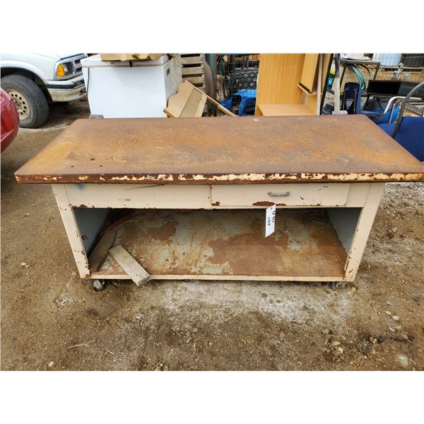 METAL SHOP TABLE 72X32X32"