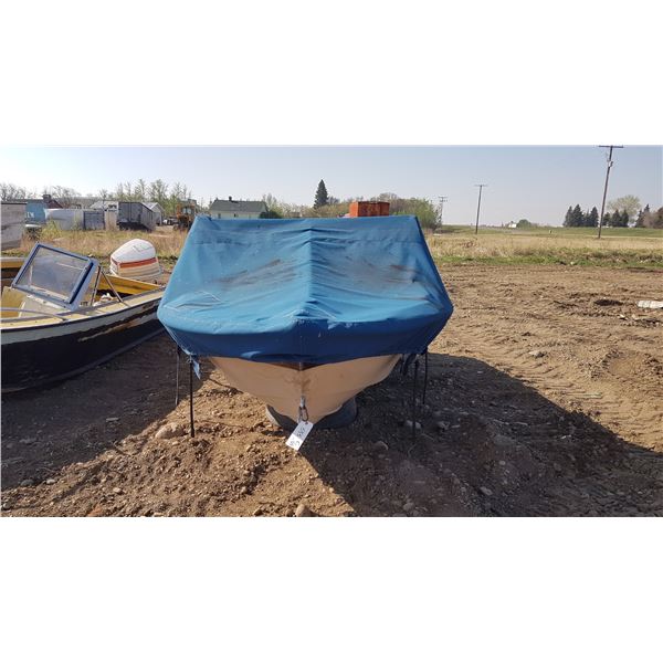 14' Fiberglass Boat Model 14-2 Anchor Ind. C/W Tarp