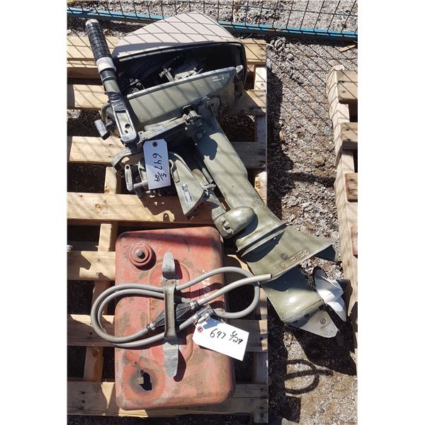 6? HP Johnson Outboard Motor & Tank Tiller Steer