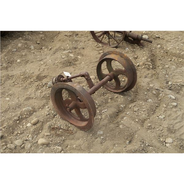 Steel Wheels On Axle 16"