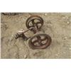 Image 4 : Steel Wheels On Axle 16"