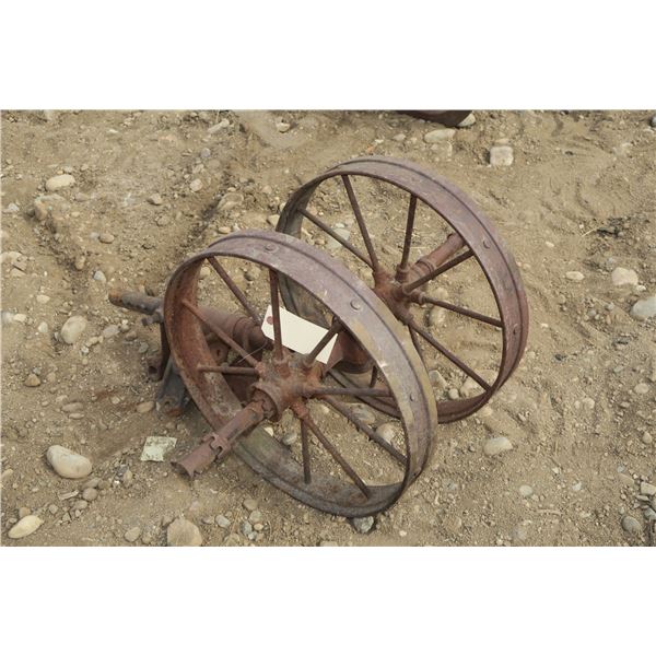 Steel Wheels On Axle 20"