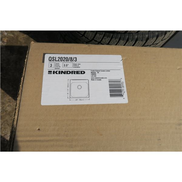 Stainless Steel Kindred Sink 20 1/2" X 20"NEW