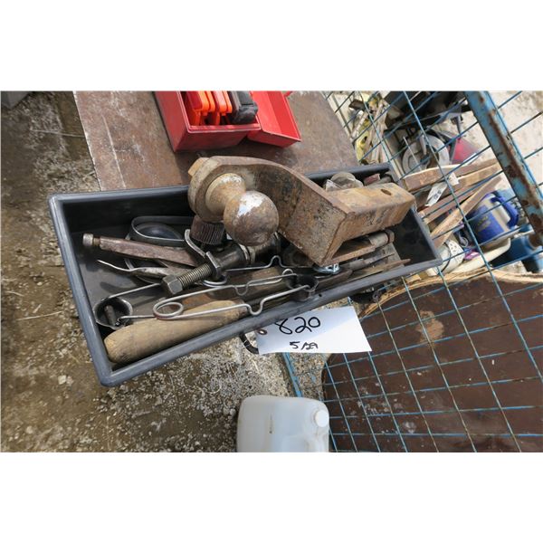 Box Files, Bolts, Misc Tools and 2 5/16" Trailer Winch