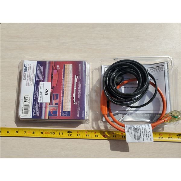 2 WATER PIPE HEATER CORDS (NEW)