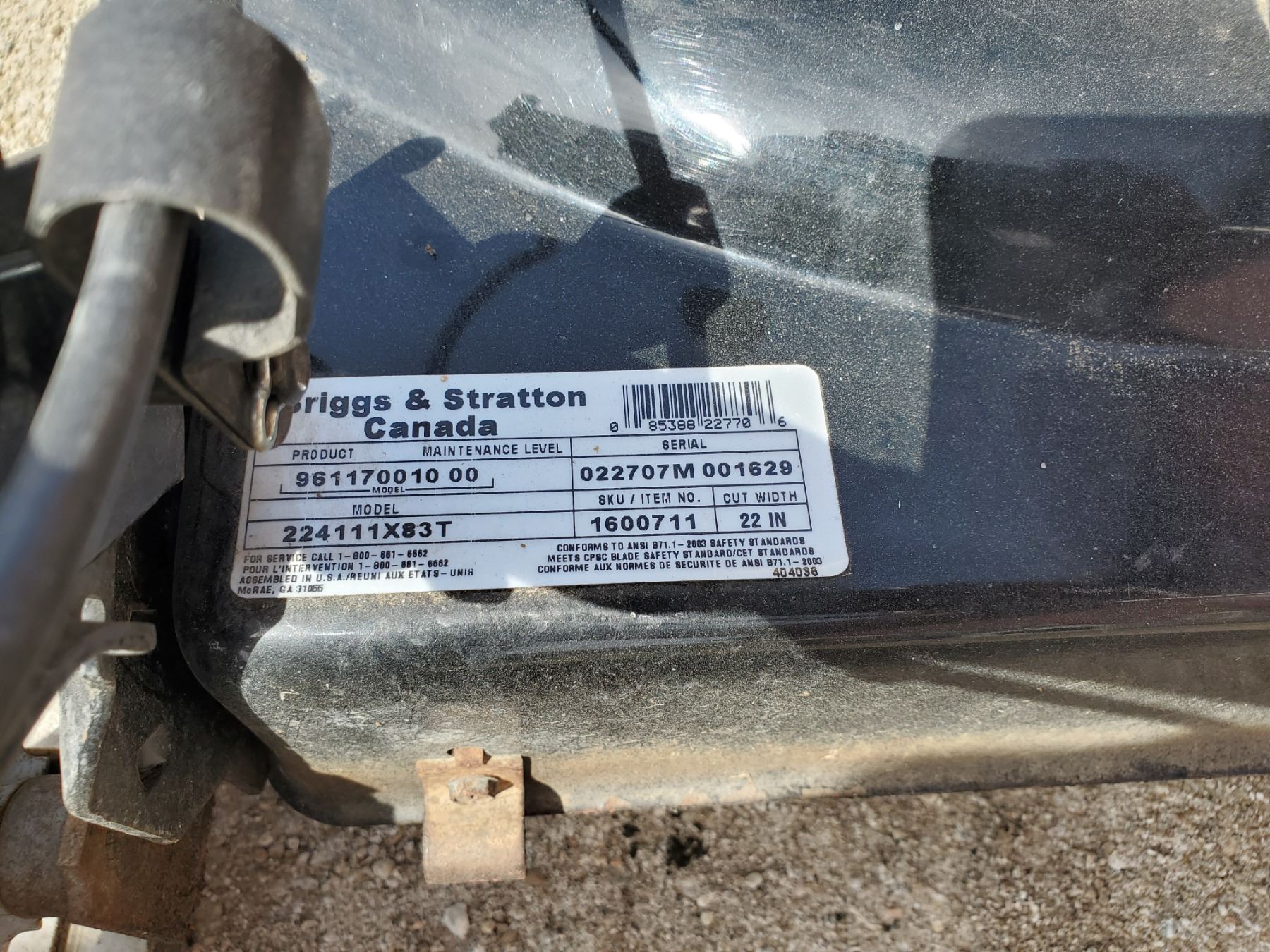 BRIGGS STRATTON 158CC 500 SERIES ENGINE visual data 7