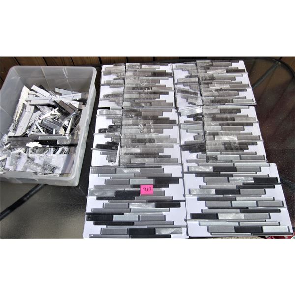 Box of 2 NEW mirror tile packs & assorted pieces
